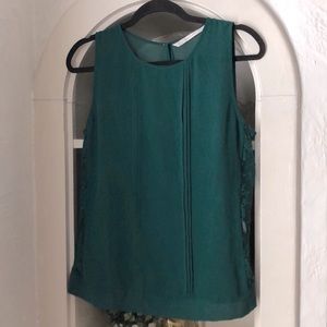 💸 Zara Emerald Green Lace Sleeveless Blouse